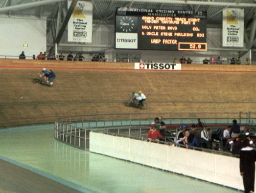 Tandem on Manchester velodrome